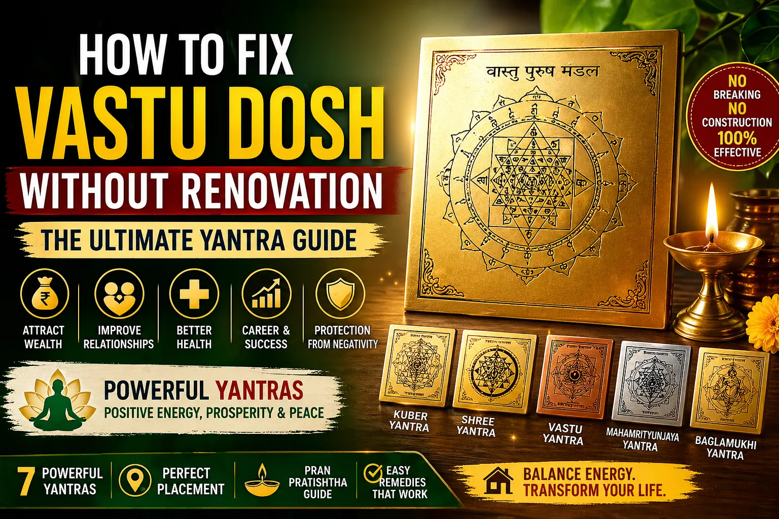 How to Fix Vastu Dosh Without Renovation Discover Powerful Yantra Remedies for Positive Energy and Prosperity
