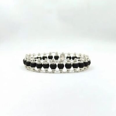 Karungali Silver Plated Bracelet For Unisex