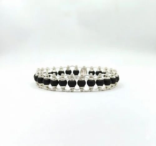 Karungali Silver Plated Bracelet For Unisex