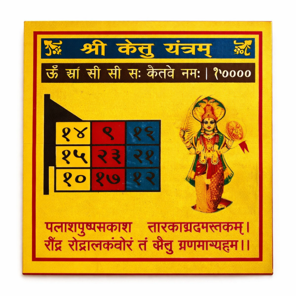 Shree Ketu Yantra – 24 Carat Gold Plated for Ketu Dosha Shanti & Spiritual Protection