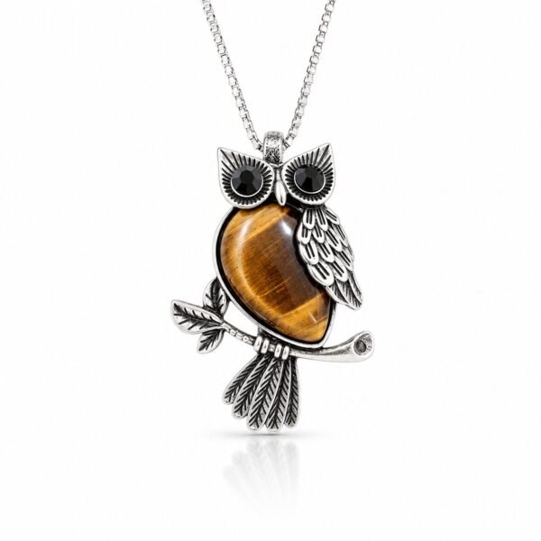 Tiger Eye Owl Pendant