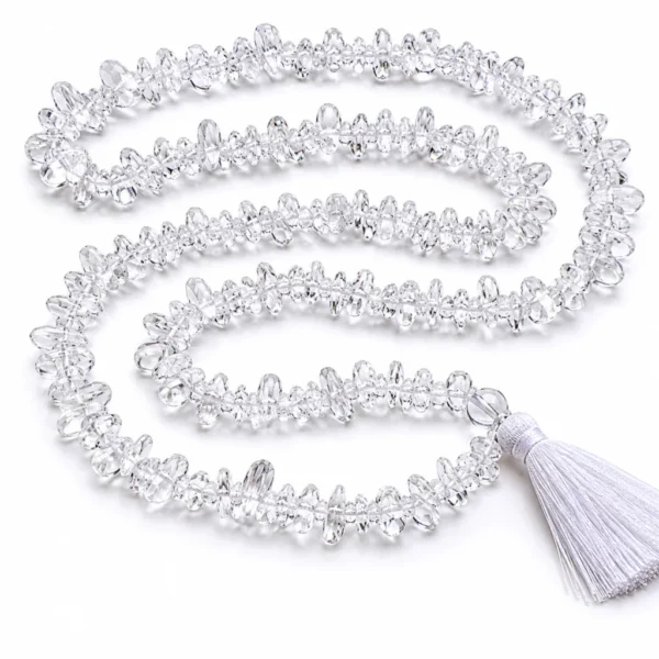 Clear Quartz Sphatik Chips Mala