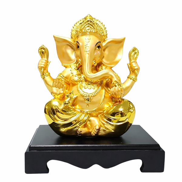 Golden Ganesh Statue For Home And Office