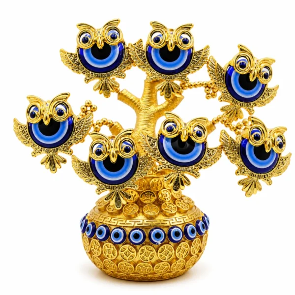 Golden Pot Evil Eye Tree