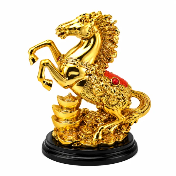 Golden Resin And Metal Horse