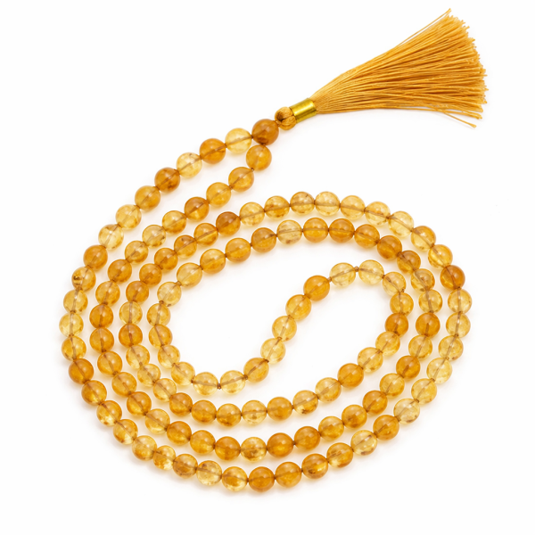 Natural Crystal Stone Citrine Mala