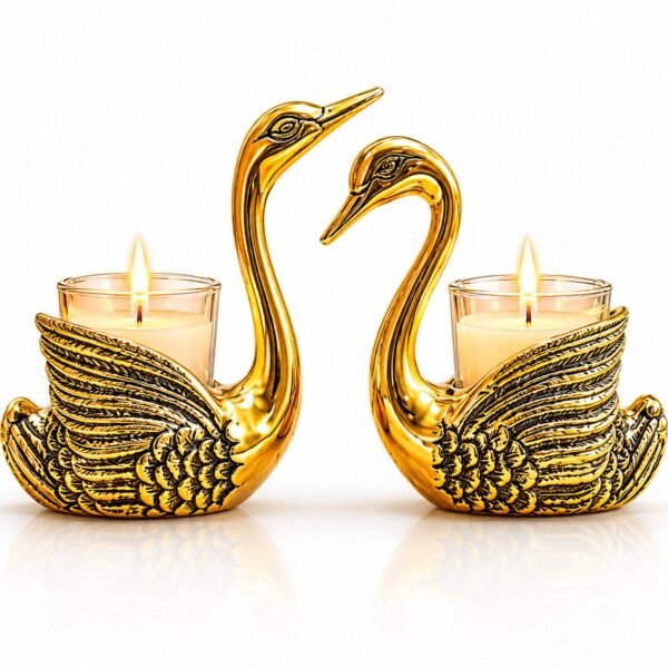Aluminium Swans Pair for Good Luck and Love