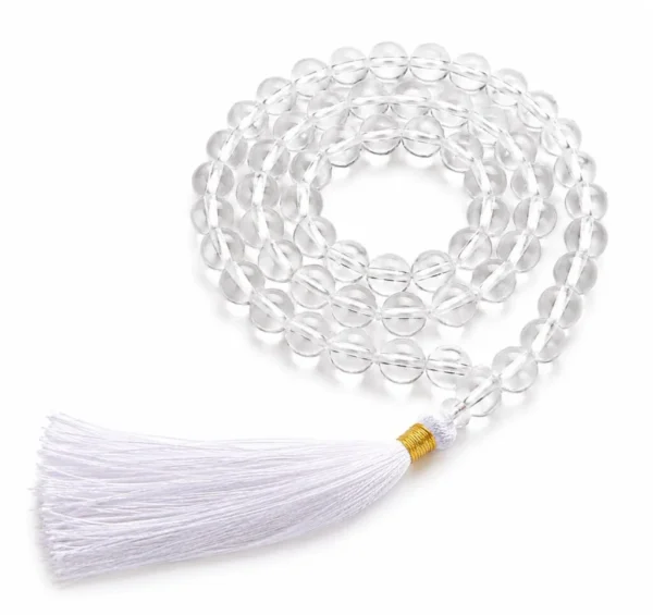 Natural Clear Quartz Sphatik Mala