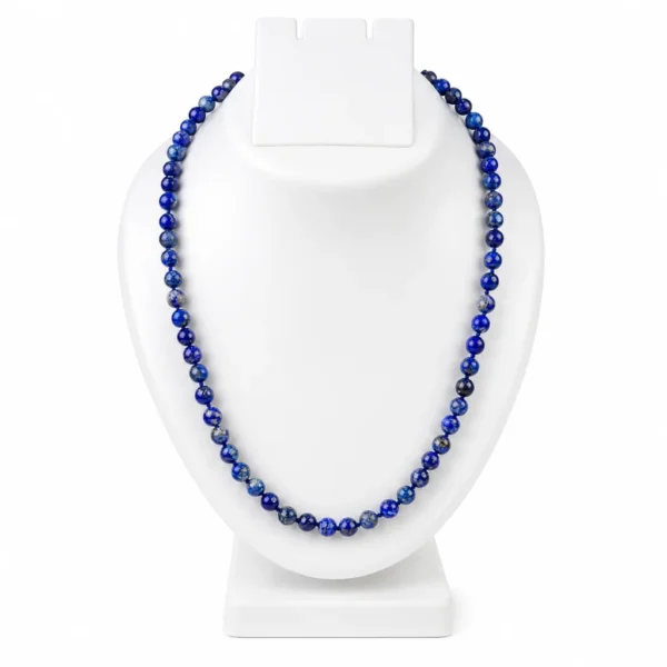 Natural Lapis Lazuli Stone Mala – Healing & Spiritual Energy Necklace