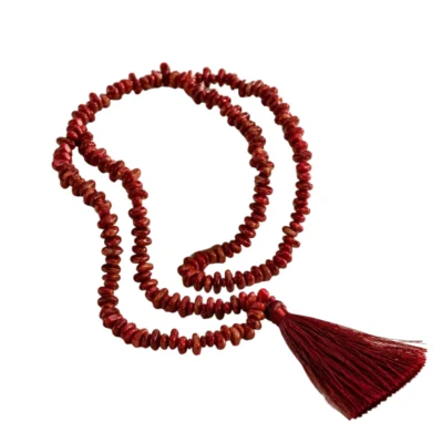 Red Jasper Stone Chips Mala