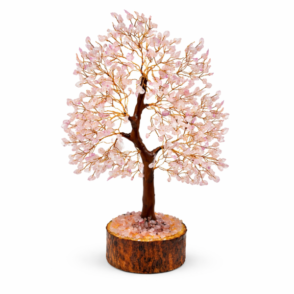 Rose Quartz Crystal Tree for Home and Office