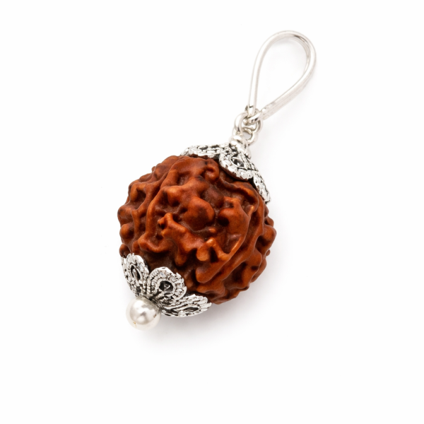 4 Mukhi Rudraksha Bead Pendant (Govt. Lab Certified)