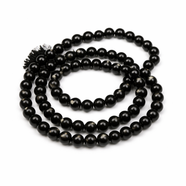 Snowflake Obsidian Crystal Stone Mala