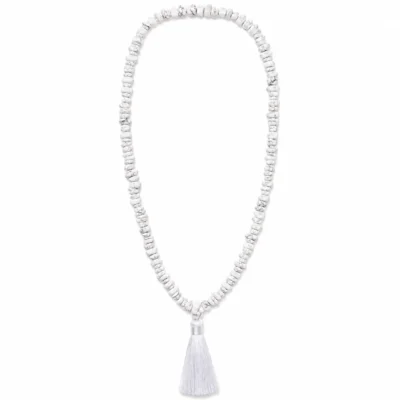 White Howlite Stone Chips Mala For Women