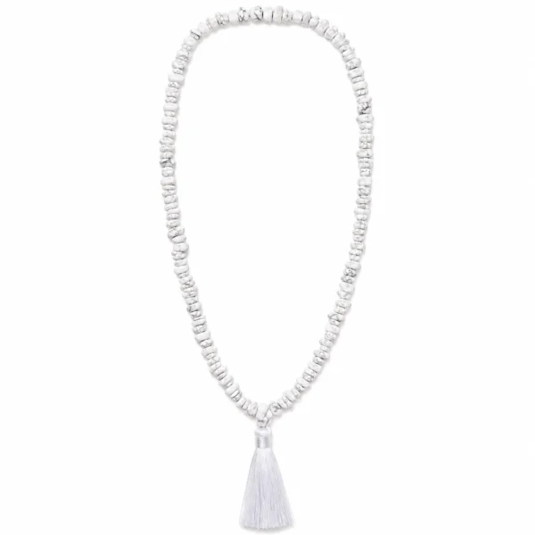 White Howlite Stone Chips Mala For Women