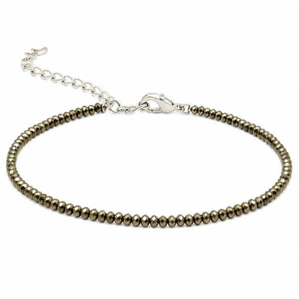 Raw Pyrite Anklet For Women