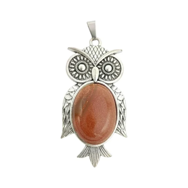 Red Jasper Owl Pendant