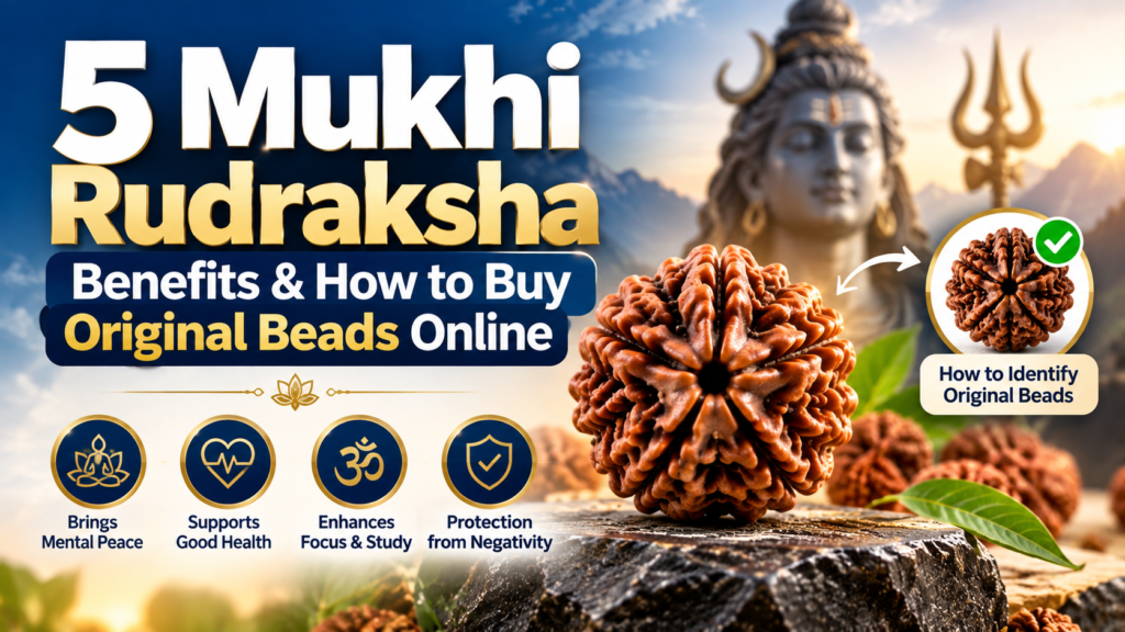 5 Mukhi Rudraksha Benefits & How to Buy Original Beads Online