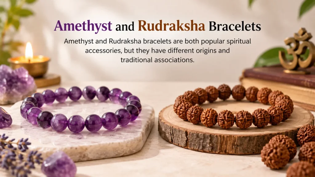 Amethyst Bracelet vs Rudraksha Bracelet: Which One Should You Choose?