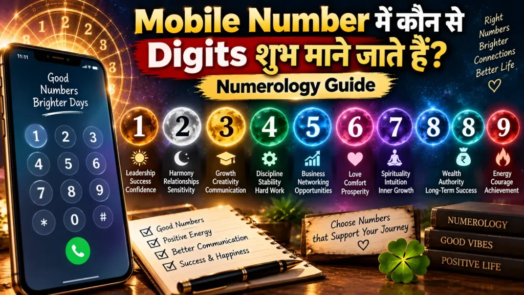 Mobile Number में कौन से Digits शुभ माने जाते हैं? Numerology Guide