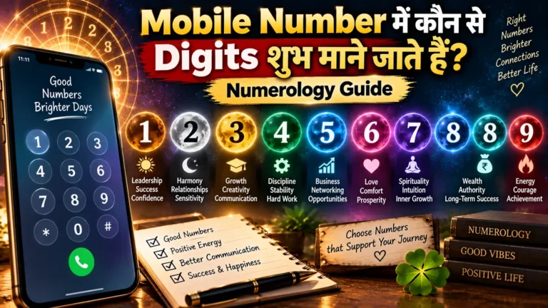 Mobile Number में कौन से Digits शुभ माने जाते हैं? Numerology Guide