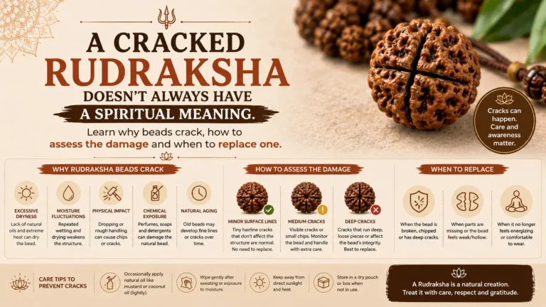 Rudraksha Bead Cracked? What It Means and Should You Replace It?