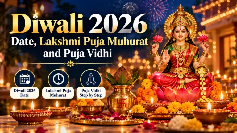 Diwali 2026 कब है? लक्ष्मी पूजा मुहूर्त, शहर अनुसार समय, विधि और सामग्री