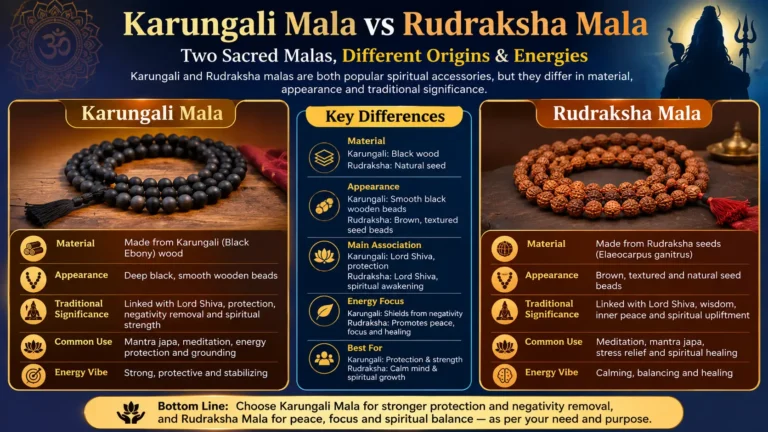 Karungali Mala vs Rudraksha Mala: What’s the Difference?