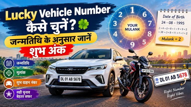 Lucky Vehicle Number कैसे चुनें? जन्मतिथि के अनुसार जानें शुभ अंक