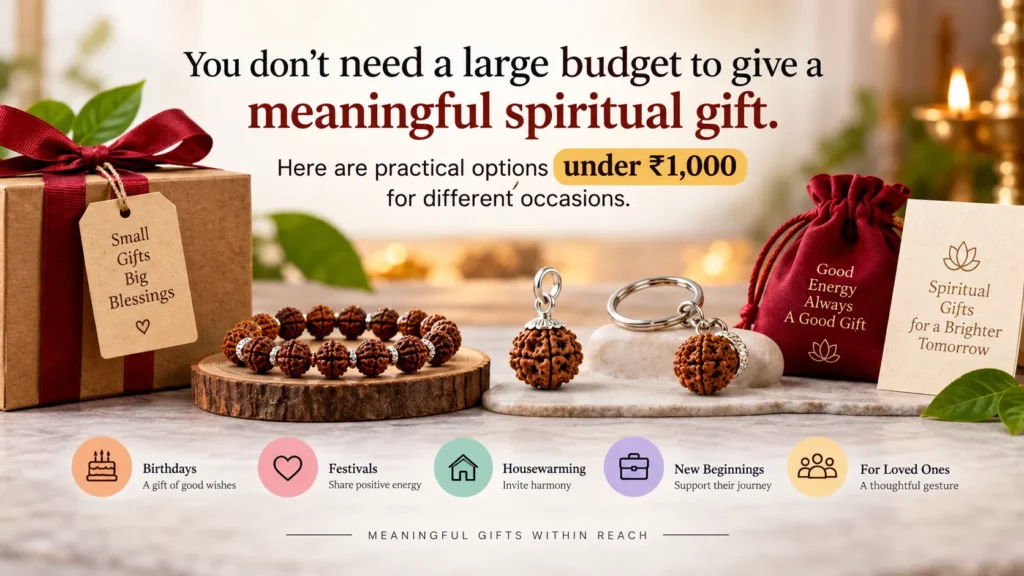 Best Spiritual Gifts Under ₹1,000: Rudraksha, Crystals & Malas