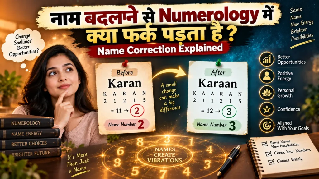 नाम बदलने से Numerology में क्या फर्क पड़ता है? Name Correction Explained
