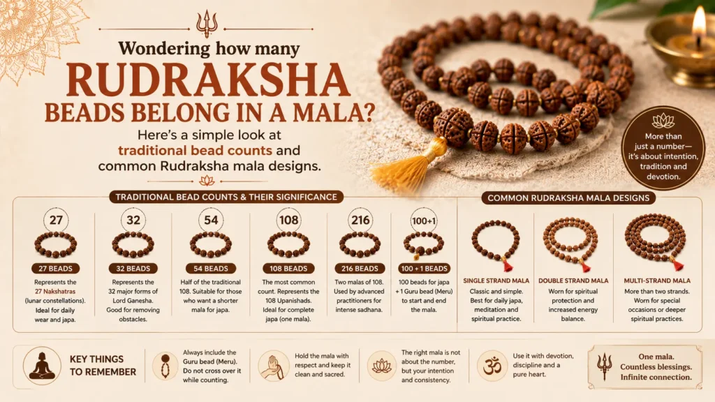 How Many Rudraksha Beads Should Be in a Mala?