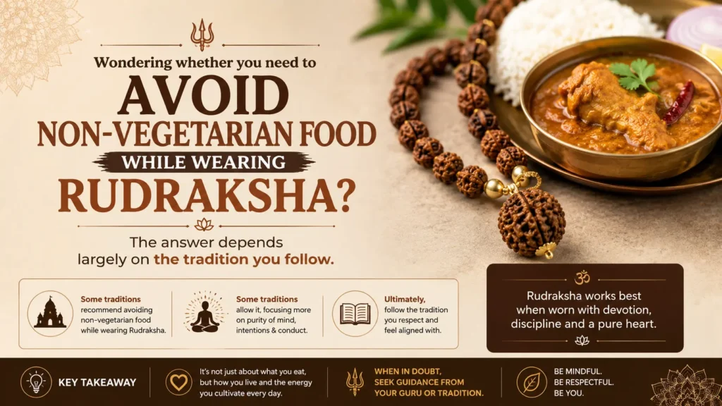 Can You Eat Non-Vegetarian Food While Wearing Rudraksha?