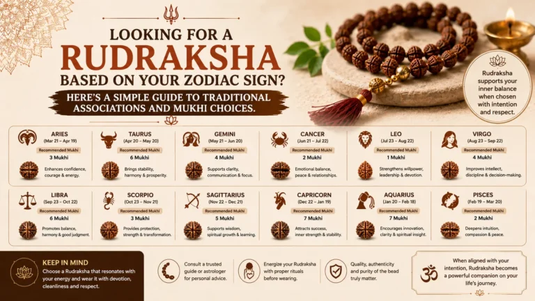 Rudraksha for Different Zodiac Signs: Which Mukhi Is Traditionally Chosen?