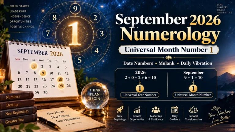 September 2026 Numerology: Universal Month Number और Date Numbers को कैसे समझें