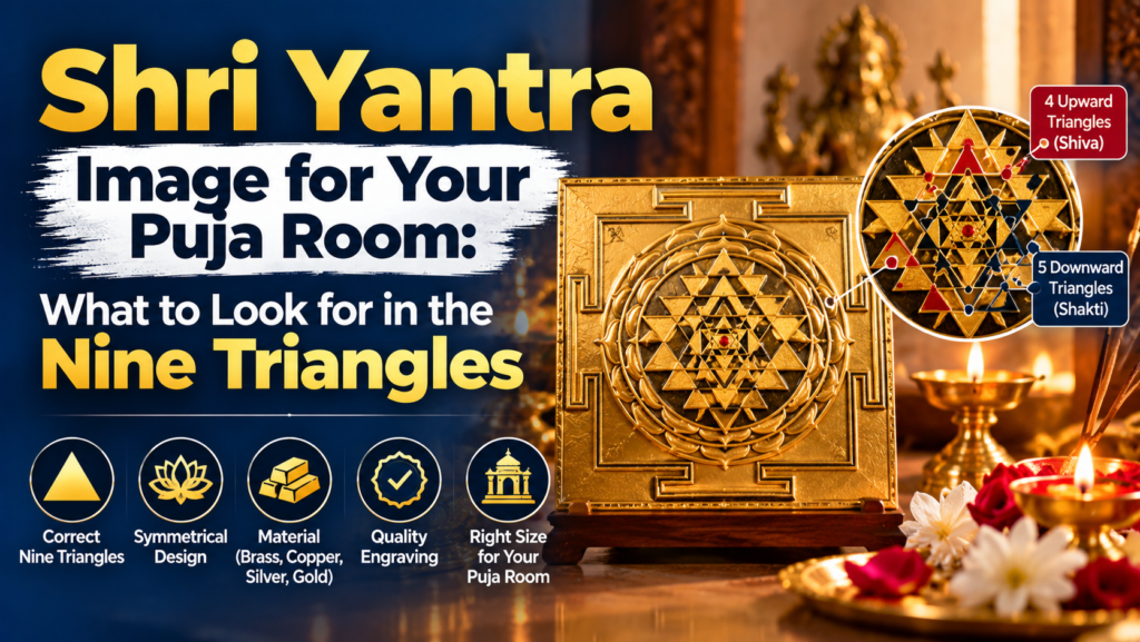 Shri Yantra Image for Your Puja Room: What to Look for in the Nine Triangles