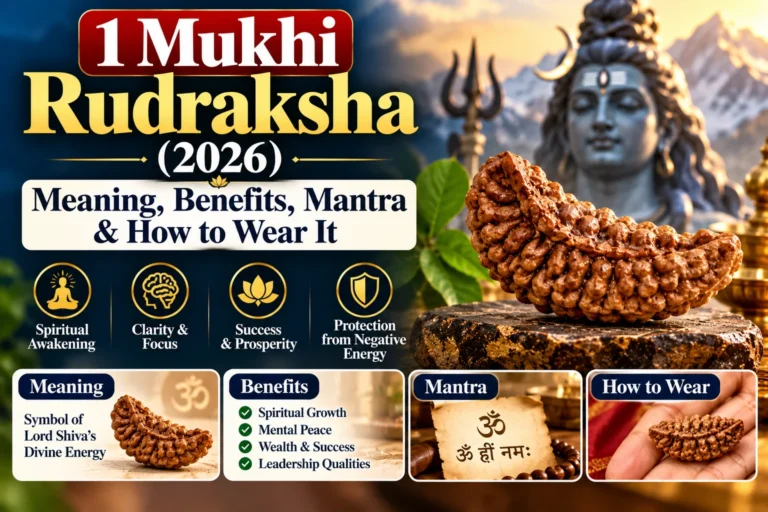 1 Mukhi Rudraksha (2026): Meaning, Benefits, Mantra & How to Wear It
