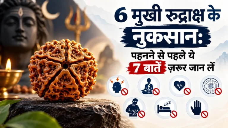 6 मुखी रुद्राक्ष के नुकसान: पहनने से पहले ये 7 बातें जरूर जान लें