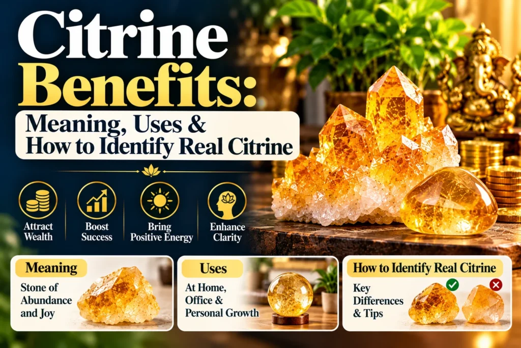 Citrine Benefits: Meaning, Uses & How to Identify Real Citrine