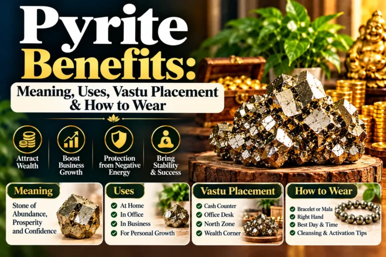 Pyrite Benefits: Meaning, Uses, Vastu Placement & How to Wear