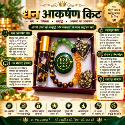 Dhan Akarshan Kit (धन आकर्षण किट) — Pyrite, Zibu Coin, Bracelet & Oil